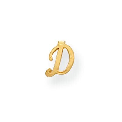 Casted Letter D 14k Yellow Gold YG2222D, MPN: YG2222D,