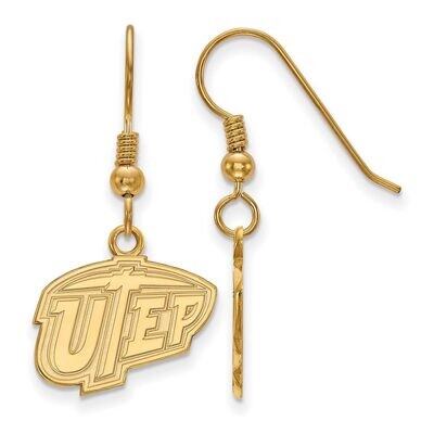The University of Texas at El Paso Small Dangle Earring Wire Gold-plated Silver GP003UTE, MPN: GP00…