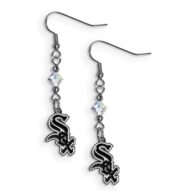 MLB  Chicago White Sox Crystal Dangle Earrings Siskiyou Buckle GC5299