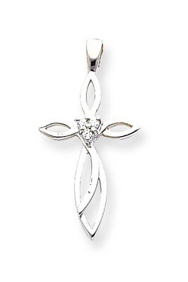 Diamond Cross Pendant 14k White Gold XP980AA, MPN: XP980AA, 883957984582