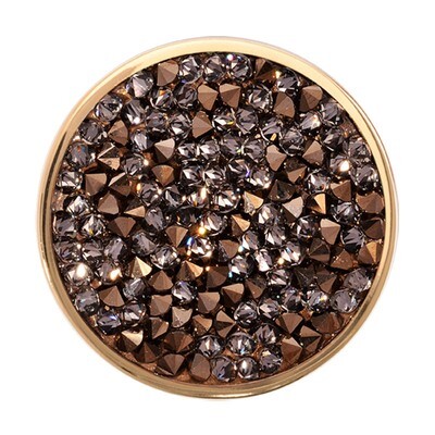 Nikki Lissoni Smoked Rock Crystal Gold-Plated 33mm Coin C1256GM, MPN: C1256GM, 8718627465967
