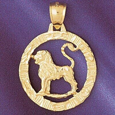 Dazzlers Jewelry Leo Lion Zodiac Pendant Necklace Charm Bracelet in Yellow, White or Rose Gold 9396…