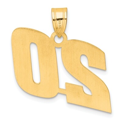 Block Number 20 Pendant 14k Gold Polished BN20, MPN: BN20, 196904079423