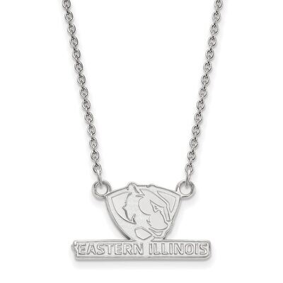 Eastern Illinois University Small Pendant with Chain Necklace 10k White Gold 1W007EIU-18, MPN: 1W00…