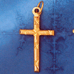 Dazzlers Jewelry Cross Pendant Necklace Charm Bracelet in Yellow, White or Rose Gold 8332, MPN: DZ-…