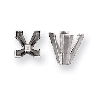 Princess One Piece Construction V-End .20Ct. Setting 14k White Gold WG165-1, MPN: WG165,