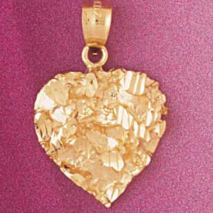 Dazzlers Jewelry Heart Pendant Necklace Charm Bracelet in Yellow, White or Rose Gold 3909, MPN: DZ-…