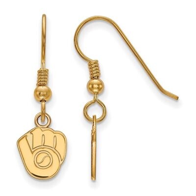 Milwaukee Brewers x-Small Dangle Earring Wire Gold-plated Silver GP023BRE, MPN: GP023BRE, 886774927…