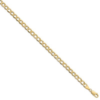 Leslie&#39;s 5.25mm Semi-Solid Curb Link Chain 8 Inch 10k Gold HB-8241-8, MPN: 8241-8, 191101756283