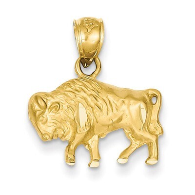 Buffalo Pendant 14k Gold Diamond-cut K3329, MPN: K3329, 886774072722
