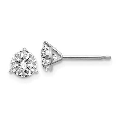 1ct. 5.0mm Round J-K Color Moissanite Earrings 14k White Gold WG322-6MB, MPN: WG322-6MB,