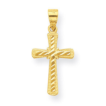 Diamond-Cut Cross Pendant 10k Gold 10C1115, MPN: 10C1115, 886774019789