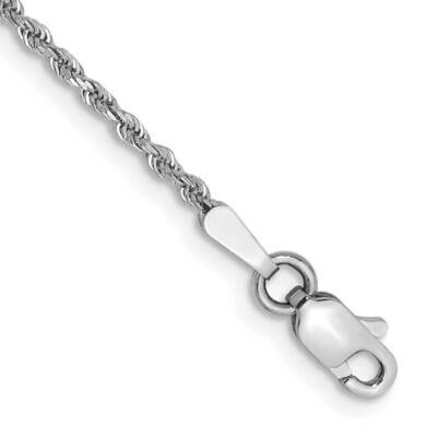 1.5mm Diamond-Cut Rope Chain 7 Inch 10k White Gold 10K012W-7, MPN: 10K012W-7, 191101567889