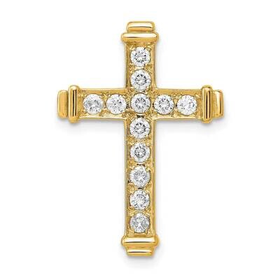 Aa 3/8Ct. Diamond Latin Cross Chain Slide 14k Gold AA Diamond PM4955-040-YA, MPN: PM4955-040-YA, 88…