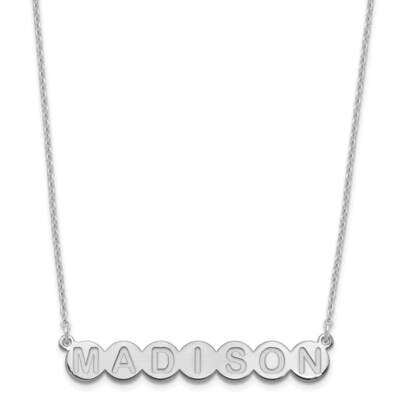 7 Letter Bubble Necklace Sterling Silver Rhodium-plated XNA1319SS, MPN: XNA1319SS,