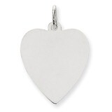 Plain .013 Gauge Engravable Heart Charm 14k White Gold XWM119/13, MPN: XWM119/13, 883957422374