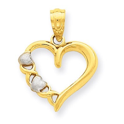 Heart Pendant 14K Gold &amp; Rhodium YC441, MPN: YC441, 886774136035