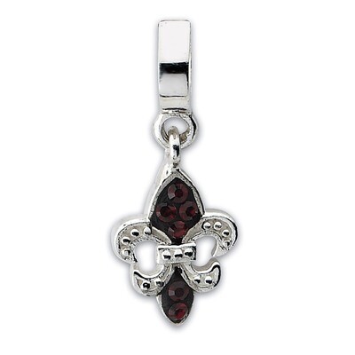 Black Swarovski Elements Fleur De Lis Dangle Be - Sterling Silver QRS1916, MPN: QRS1916, 8839573111…