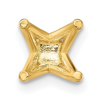 Round .25ct. 4-Prong Heavy Wt. Threaded Post Earring Mounting 14k Yellow Gold YG2639, MPN: YG2639,