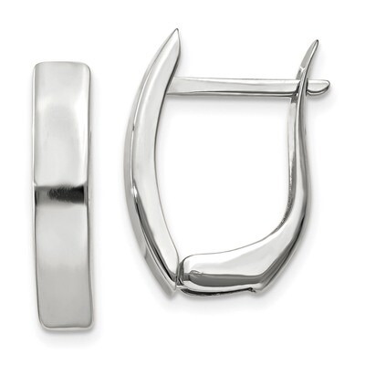 Polished Hinged Post Earrings 14k white Gold TF771, MPN: TF771, 886774369068