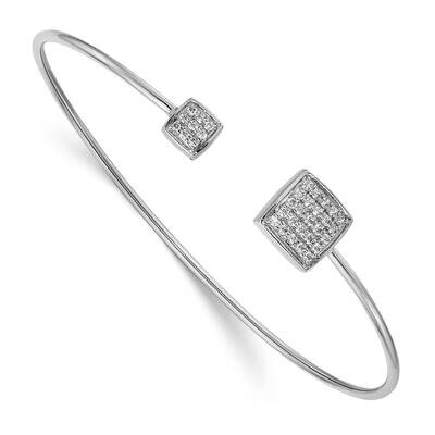 Flexible Bangle 14k White Gold Diamond BM3711-033-WA, MPN: BM3711-033-WA, 883957352619