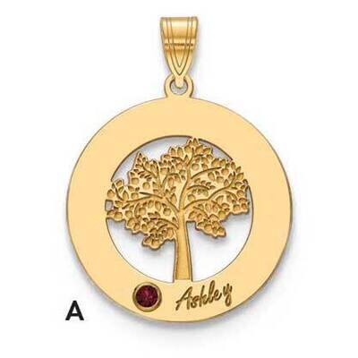 1 Name Cutout Circle Charm with Birthstones 14k Gold XNA882/1Y, MPN: XNA882/1Y,