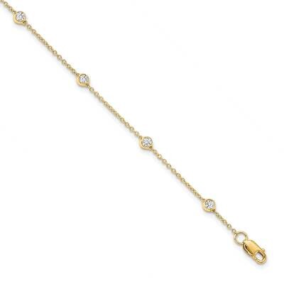 Diamond Vs/Si, D E F, Rolo Station Bracelet 14k Yellow Gold True Origin Lab Grown PM1008-040-YLD-7,…