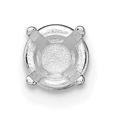 Round 4-Prong .05ct. TruSeatr Basket Post Earring Mounting 14k White Gold WG2640, MPN: WG2640,