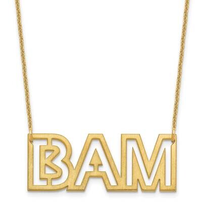 Small Brushed 3 Letter Necklace 14k Gold XNA1187Y, MPN: XNA1187Y,