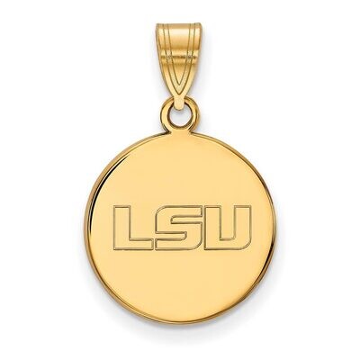 Louisiana State University Medium Disc Pendant 10k Yellow Gold 1Y033LSU, MPN: 1Y033LSU, 886774815138
