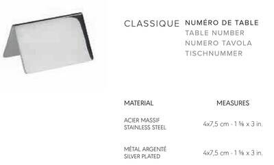Ercuis Classique Table Number 1.625 Inch Stainless Steel F430249-01, MPN: F430249-01,