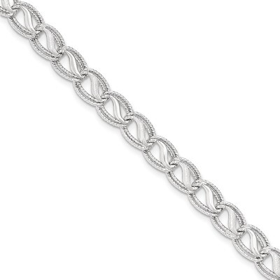 Bracelet 14k White Gold Diamond-cut SF2169-7.5, MPN: SF2169-7.5, 191101361838