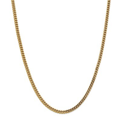 24 Inch 3.7mm Hollow Franco Chain 14k Gold BC136-24, MPN: BC136-24, 886774418483