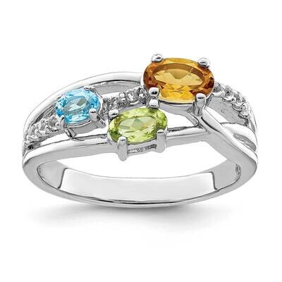 .90T.W. Ci Pe Lsbt Wt Ring Sterling Silver Rhodium-Plated QR7415RB, MPN: QR7415RB, 191101562334