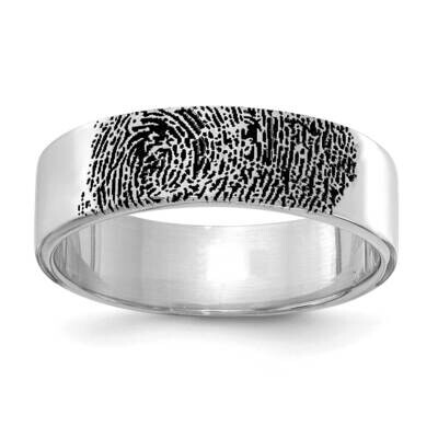 Fingerprint Band 10k White Gold 10XNR95W, MPN: XNR95SS,