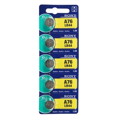 Type LR44 SONY Alkaline Battery Tear Strip Pack of 5 SWB44, MPN: SWB44, 8562013797