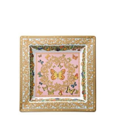Versace Butterfly Garden Tray Porcelain 8 1/2 inch Square, MPN: 14085-102912-25822, 790955109681