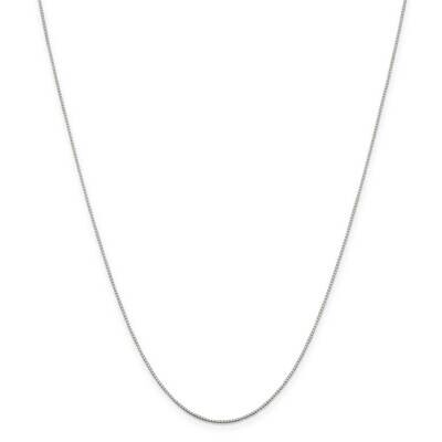 .6mm Mirror Box Chain with 4 Inch Extender 22 Inch Sterling Silver Rhodium-Plated QPE33RH-22, MPN: …