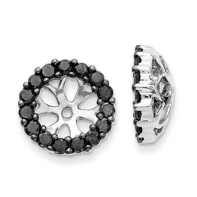 Black Diamond Earring Jackets 14k White Gold EJM5306-BK-050-WA, MPN: EJM5306-BK-050-WA, 191101537523