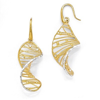 Leslie&#39;s Gold-toned Textured Spiral Earrings - Sterling Silver HB-QLE561, MPN: QLE561, 886774966243