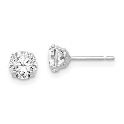 5mm Round CZ Diamond Post Earrings 14k White Gold XD28WCZ, MPN: XD28WCZ, 191101800931
