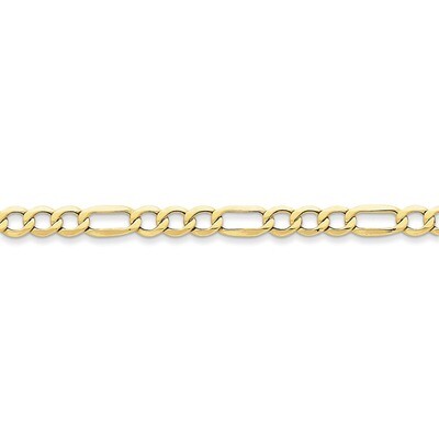 6.6mm Semi-Solid Figaro Chain 18 Inch 10k Gold 10BC96-18, MPN: 10BC96-18, 886774139739