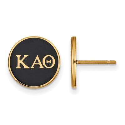 Kappa Alpha Theta Enameled Post Earrings Gold-plated Silver GP031KAT, MPN: GP031KAT, 886774934297