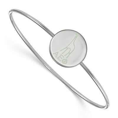 Alpha Epsilon Phi Enameled Slip-on Bangle Sterling Silver SS048AEP-7, MPN: SS048AEP-7, 886774610436