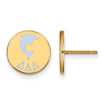 Delta Delta Delta Enameled Post Earrings Gold-plated Silver GP047DDD, MPN: GP047DDD, 886774945699