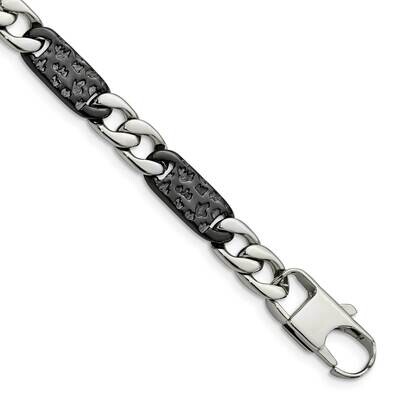 Black IP-plated Link Bracelet Stainless Steel Polished SRB1475-8.5 by Chisel, MPN: SRB1475-8.5, 191…