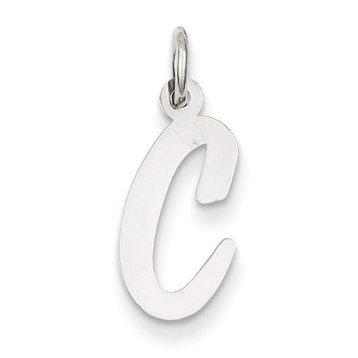 Medium Script Initial C Charm 14k White Gold YC661C, MPN: YC661C, 191101635038