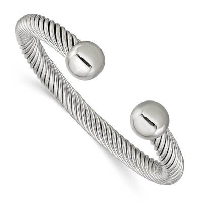 7.3mm Cuff Bangle Stainless Steel Polished SRB2916, MPN: SRB2916, 191101865831