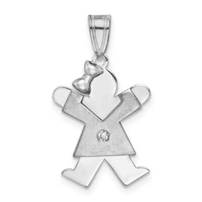 AAA Diamond Kid Pendant 14k White Gold XK433AAA, MPN: XK433AAA, 883957116655