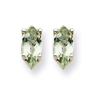 6x3mm Marquise Green Quartz Earring 14k White Gold XE102WAG, MPN: XE102WAG, 883957089409